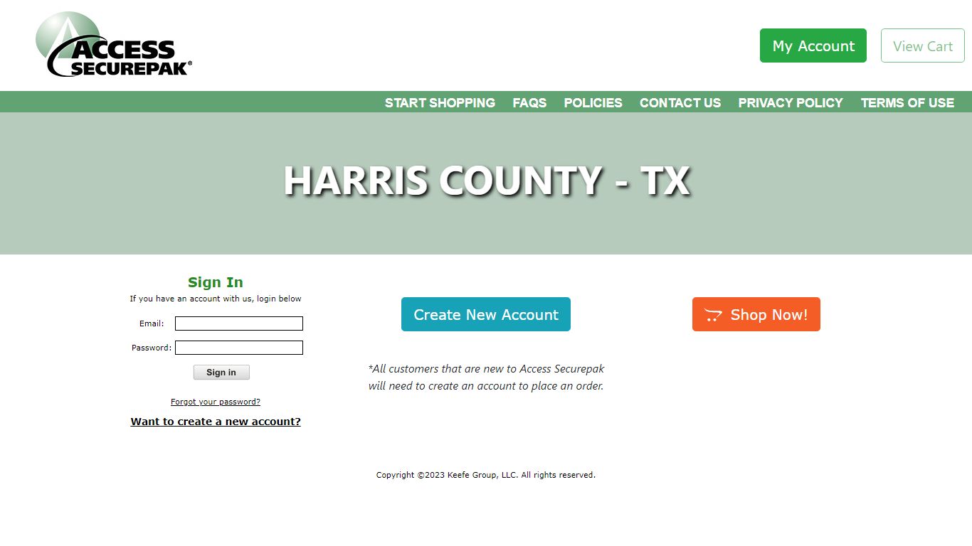 Harris County Package Program - TX - Access Securepak